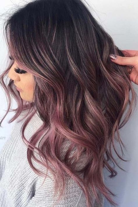 Hair Color For Fair Skin, Gold Hair Colors, Hair Color Rose Gold, Pink Highlights, Hair Color For Women, Winter Hair Color, Hair Color Highlights, Trendy Hair Color, Penteado Cabelo Curto