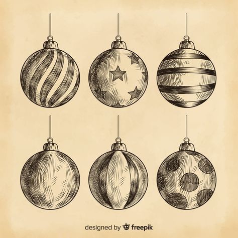 Ornament Illustration Christmas, Ball Balls Decoration Christmas, Christmas Bauble Drawing, Christmas Ball Drawing, Christmas Balls Drawing, Christmas Ornaments Drawing, Christmas Ornament Drawing, Christmas Sketches, Christmas Ornament Balls