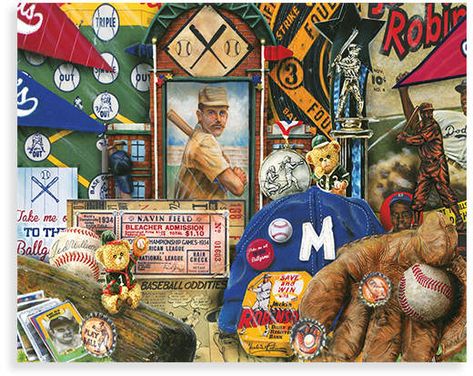 Vintage Baseball 1,000-Piece Jigsaw Puzzle #advanced#Puzzle#puzzler