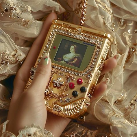 Step into a world of opulent nostalgia where vintage charm meets modern luxury. ✨📞🎮🦉 „When elegance calls, every moment becomes a jeweled masterpiece.“ Which piece of rococo-inspired luxury speaks to you? . . . #RococoElegance #VintageGlamour #LuxuriousLifestyle #ArtisticDesign #WhimsicalDécor #RetroLuxury #ClassicCharm #OpulentLiving #DecorativeArts #GamingArt #LuxuriousGadgets #WhimsicalDesign #OpulentTech #FantasyArt #EnchantedBeauty Rococo Modern, Modern Rococo, Luxury Gift Ideas, Vintage Technology, Magic Design, Princess Aesthetic, Gifts For An Artist, Vintage Glamour, Illustration Character Design