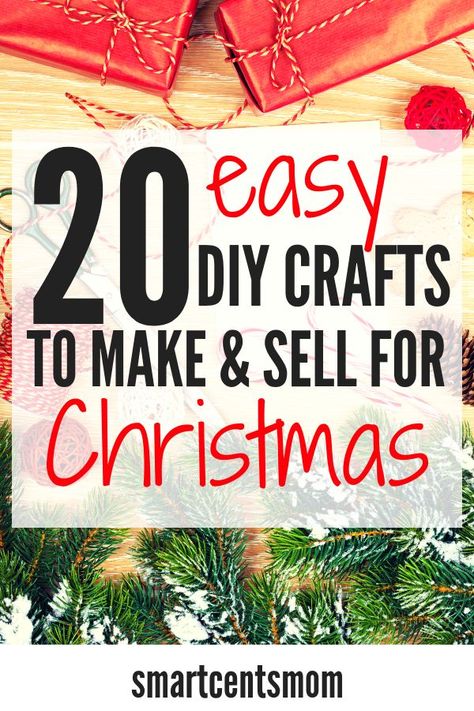 Check out these easy DIY crafts to make and sell for Christmas! This list has cheap ideas that are easy to sell on Etsy, craft fairs, and holiday bazaars. There is something for everyone on this list from wooden craft ideas, sewing projects, and unique holiday crafts. #makemoney #DIY #christmas Things To Make For Christmas To Sell, Christmas Craft Show Best Sellers Easy Diy, Last Minute Craft Fair Ideas, Things To Make And Sell At Christmas, Christmas Craft Fair Best Sellers, Inexpensive Craft Ideas, Small Crafts To Make And Sell, Things To Sell For Christmas, Christmas Crafts To Sell For Kids