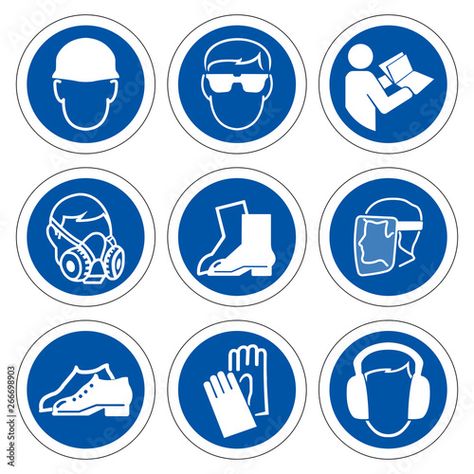 Stock Image: Required Personal Protective Equipment (PPE) Symbol,Safety Icon,Vector illustration Old Greeting Cards, Personal Protection, Personal Protective Equipment, Lululemon Logo, Retail Logos, Vector Art, Vehicle Logos, Greeting Card, Stock Vector