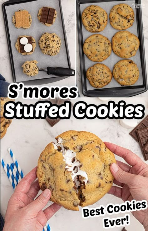 Cookies With Graham Crackers, Stuffed Cookies, Homemade Chocolate Chips, Best Cookies Ever, Homemade Chocolate Chip Cookies, Hershey's Chocolate, Best Cookies, Easy Baking Recipes Desserts, Tasty Baking