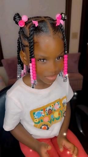 #kidshair #kidshairstyles #simplehairstylesforkids #kidshairstyleinspo Little Black Girls Ponytails Kid Hair, Hairstyles For 5 Year Girl Black Braids, Kiddie Hairstyles For Kids Braids, Quick Black Girls Hairstyles Kids Simple, Girls Beaded Hairstyles, Kids Beads Hairstyle, Toddler Black Girls Hairstyles Braids, Easy Braiding Hairstyles For Black Women, Little Black Girls Hairstyles For Kids