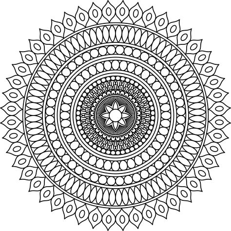 Aesthetic Mandala, Mandala Colouring Pages, Pages Aesthetic, Basic Art Techniques, Printable Mandala, Hipster Drawings, Coloring Pages Adult, Easy Mandala, Mandala Animal