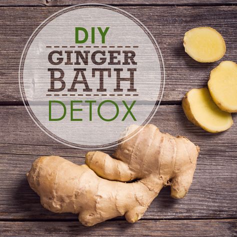 #DIY Detox Bath- Our ginger #detox #bath will help you take the stress of the world off your shoulders. Pamper yourself with just hot water, ginger and Epsom salt. Ginger Detox, Diy Detox, Ginger Bath, Bath Detox, Home Detox, Full Body Detox, Detox Bath, Natural Kitchen, Healthy Detox