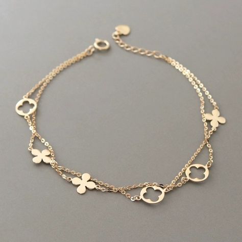 Drape yourself in elegance with our Double Chain Flower Petal Bracelet! 🌼✨ Crafted in luxurious 14k gold and hallmarked for authenticity, this bracelet features a divine design with two delicately intertwined chains. Elevate your style effortlessly with this timeless piece. Embrace sophistication with Arlois! 💫 #goldbracelet #jewelrygram #solidgoldjewellery #gifts #14kgold #14kgoldjewelry #14ctgold Shop now for 10% off & free worldwide shipping: https://arlois.com/products/double-chain-flo... Double Chain Bracelet Gold, Double Chain Bracelet, Divine Design, Flower Petal, Double Chain, Gold Bracelet Chain, Flower Petals, Elevate Your Style, Chain Bracelet