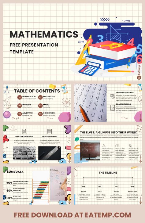 Maths PowerPoint Presentation Template - Free PowerPoint Templates, Google Slides, Figma Deck And Resume Math Template Powerpoint, Math Ppt Template, Math Powerpoint Templates, Math Presentation, Math Google Slides, Math Template, Math Powerpoint, Ppt Ideas, Ppt Template Design