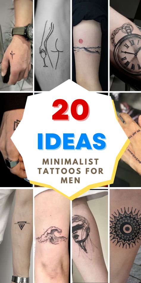 Experience art in its purest form with a minimalist tattoo for men. Explore designs that celebrate the beauty of simplicity, allowing your ink to be a captivating work of art. Minimalist Guy Tattoo, Manly Tattoos Small, Tiny Tattoo Ideas Men, Minimalist Man Tattoo, Men’s Cool Small Tattoos, Business Tattoos Men, Minimalist Sleeve Tattoo Men, Minimalist Tattoo Men Arm Simple, Small Tatoos Arms For Men