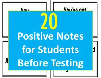 State testing encouragement for 3rd 4th 5th 6th 7th 8th grade made personal with these positive test taking notes. 20 sayings to choose from. You can individualize them based on your student's need or give them all the same note of encouragement. Feel free to print them on plain or colored paper. T... Note Of Encouragement, State Testing Encouragement, Testing Encouragement, Encouragement Notes, Math Test Prep, State Testing, Positive Test, Math Test, Taking Notes