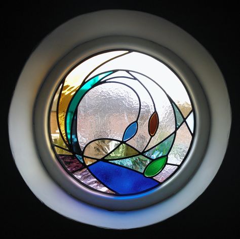 Contemporary Stained Glass Panels, Circular Windows, Tiffany Stained Glass Windows, Modern Stained Glass Panels, Stained Glass Circles, Circle Window, Tile Stained, Glass Circle, Stained Glass Mirror