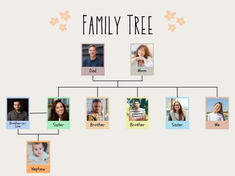 Family Tree, Organizational Chart Kids Family Tree, Family Relationship Chart, Tree Infographic, Study Asthetic, Family Tree Diagram, Organization Structure, Family Tree For Kids, Virtual Families, Computer Teacher