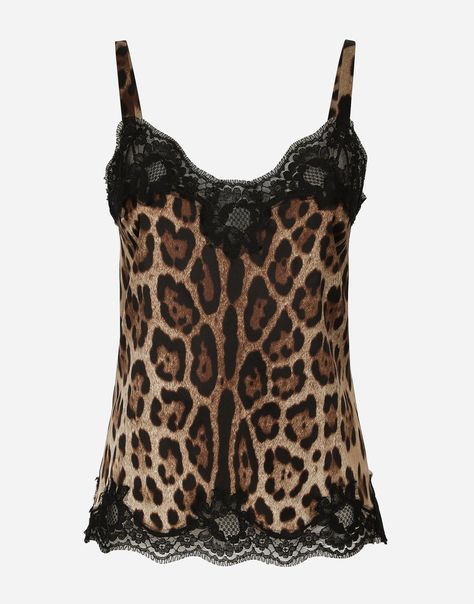 This refined lingerie top comes in stretch silk satin with cotton lace trims and the sensual leopard print to give you a sensual look. Sweetheart neckline Silk satin straps The piece measures 60 cm - 23.6 inches from the strap on an IT size 2 Made in Italy Top Lingerie, Micro Bags, Scallop Hem, Lace Camisole, Dolce E Gabbana, Fashion Seasons, Sneaker Heels, Wedge Boots, Dolce & Gabbana