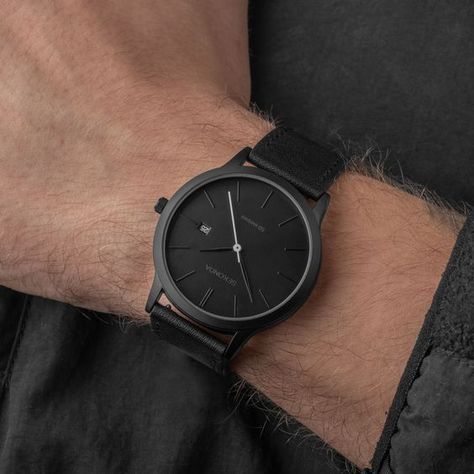 Very soft Material and interior lining. The measurements are correct the adjustment is like the photos. Black Leather Watch Mens, Mens Watch Leather Strap, All Black Watches For Men, Leather Strap Watch Mens, Minimalist Watches For Men, Men Wishlist, Black Watch Outfit, Black Watch Men, Leather Watches For Men