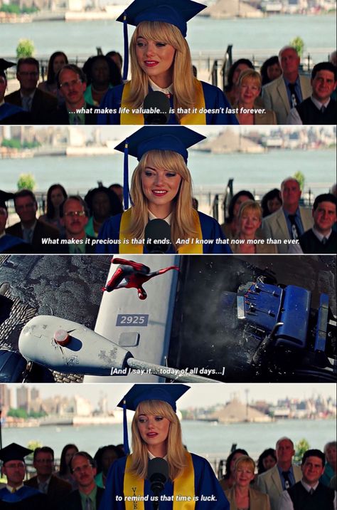 The Amazing Spider-man 2 (2014): Gwen Stacy speech (Part 1). Sometimes I need to hear that. #spiderman #marvel #theamazingspiderman #gwenstacy #emmastone #motivation #hope #life #purpose #individuals #goals #quotes Amazing Spider Man Gwen Stacy, Gwen Stacy The Amazing Spider Man 2, The Amazing Spiderman Quotes, Gwen Stacy Quotes, Amazing Spiderman Quotes, Spidey Aesthetic, Spiderman Quotes, Spiderman Gwen Stacy, Spider Man Quotes