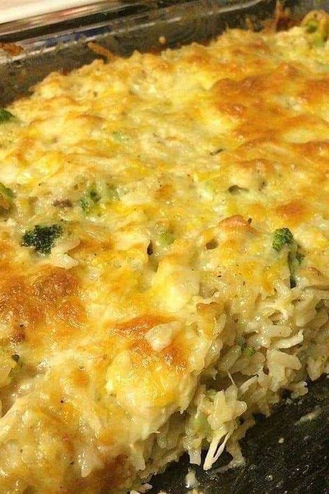 Broccoli, Rice, Cheese, and Chicken Casserole Recipe - Rice Broccoli, Broccoli And Rice, Chicken Broccoli Rice Casserole, Chicken Broccoli Rice, Chicken Casserole Recipe, Broccoli Rice Casserole, Cheesy Chicken Broccoli, Rice Casserole Recipes, Cheesy Casserole