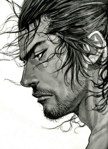 ． Inoue Takehiko, Musashi Miyamoto, Takehiko Inoue, Vagabond Manga, 얼굴 드로잉, Samurai Artwork, Miyamoto Musashi, White Drawing, Samurai Art