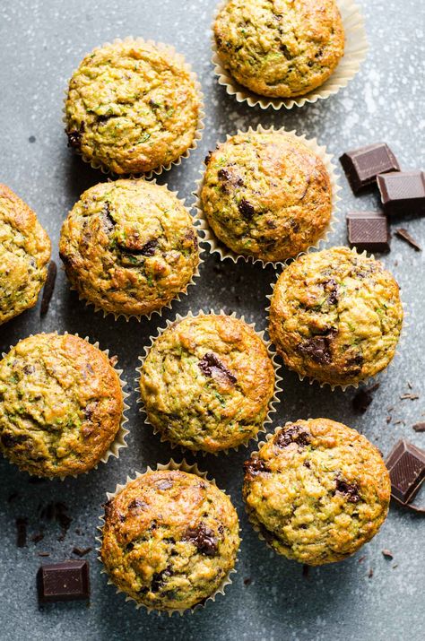 Banana Carrot Zucchini Muffins, Banana And Zucchini Muffins, Banana Zucchini Muffins Healthy, Chocolate Zucchini Muffins Healthy, Zucchini Banana Muffins, Morning Glory Muffins Healthy, Maple Muffins, Healthy Bakes, Zucchini Muffins Healthy