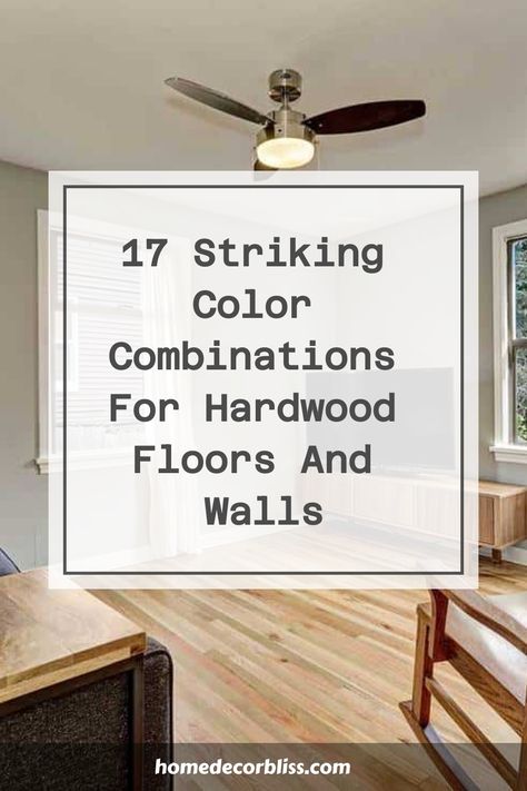 Explore these 17 striking color combinations that beautifully complement hardwood floors and walls. Whether you prefer a classic or modern aesthetic, these pairings will inspire your next home design project. Elevate your space with the perfect harmony of colors for a timeless and sophisticated look. Dive into our curated collection and discover the perfect combination to enhance the natural beauty of your hardwood surfaces. Let these stunning ideas guide you in creating a warm, inviting atmosph Blonde Hardwood Floors Living Rooms, Interior Paint Colors For House Ideas, Colors That Compliment Wood, Light Floor And Wall Color Combinations, Painted Hardwood Floors Kitchen, Paint With Light Wood Floors, Modern Floor Colors, Dark Wood Floor White Walls Living Room, Natural Oak Floors Paint Colors