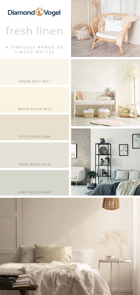 Fresh Linen Paint Palette | A Timeless Range of Tinted Whites Dove White, Paint Color Palettes, White Paint Colors, Fresh Linen, Interior Paint Colors, White Gloves, Pretty House, Interior Paint, White Paints