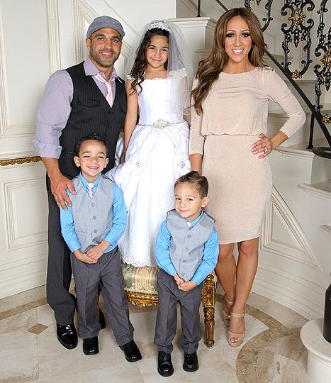 Melissa Gorga Celebrates Daughter Antonia's First Communion: Picture - Us Weekly First Communion Dresses For Mom, Melissa Gorga Style, Kathy Wakile, Garden Plot, Melissa Gorga, Boys First Communion, Real Housewives Of New Jersey, Teresa Giudice, First Communion Dresses