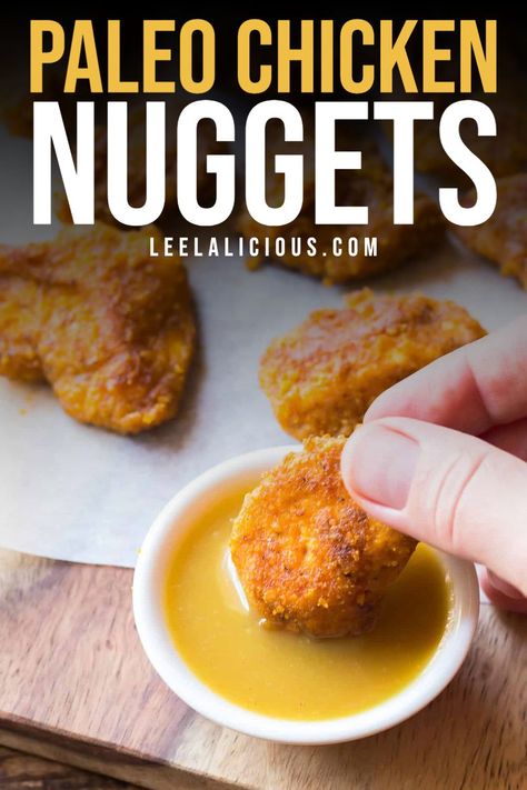 These Paleo Chicken Nuggets are oven fried and have a delicious seasoned coconut flour breading. A healthy and kid friendly version of baked chicken nuggets Paleo Breaded Chicken, Paleo Chicken Nuggets, Gluten Free Chicken Nuggets, Paleo Kids, Chicken Nuggets Recipe, Coconut Baking, Baked Chicken Nuggets, Homemade Chicken Nuggets, Delicious Paleo Recipes