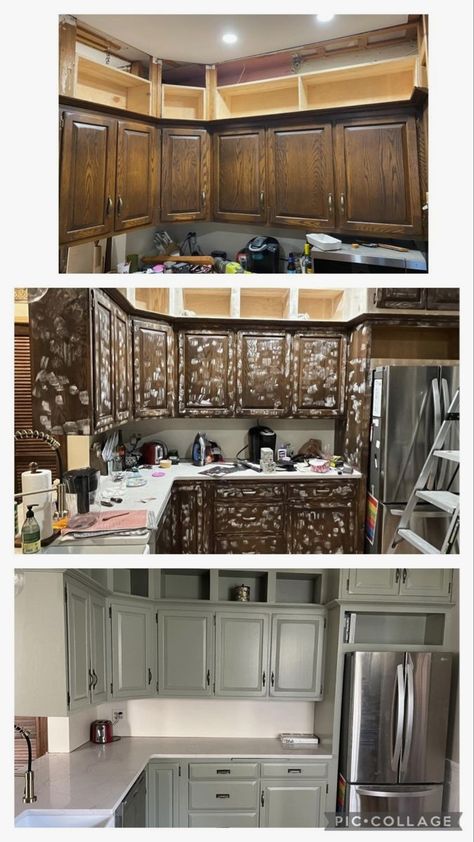 #kitchen #kitchendiy #kitchenideas Repainting Kitchen Cabinets, Diy Kitchen Cabinets Makeover, Diy Kitchen Cabinets Painting, Diy Cabinet, Simple Kitchen Remodel, Kitchen Diy Makeover, Blue Kitchen Cabinets, Diy Kitchen Renovation, Budget Kitchen