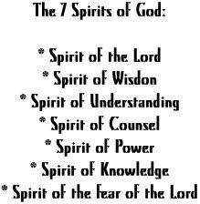 ~~~The Seven Spirits Of God~~~  John to the seven churches which are in Asia: Grace be unto you, and peace, from him which is, and which was, and which is to come; and from the seven Spirits which are before his throne. (Revelation 1:4)  And out of the throne proceeded lightnings and thunderings and voices: and there were seven lamps of fire burning before the throne, which are the seven Spirits of God. (Revelation 4:5) 7 Spirits Of God, Seven Spirits Of God, Deuteronomy 1, Bible Charts, Revelation 4, Revelation Bible, Son Of Man, Revelation 1, Spirit Of Fear