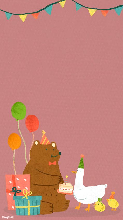 Happy Birthday Illustration, Iphone Wallpaper Cat, Frog Wallpaper, Mobile Phone Wallpaper, Handy Wallpaper, Birthday Cartoon, Doodle Frame, Happy Birthday Wallpaper, Birthday Illustration