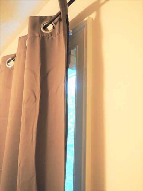 How to Block Light Leaking From the Top and Sides of Your Curtains Curtains Inside Window Frame, Wrap Around Curtain Rod, High Curtains, Block Out Curtains, Strip Curtains, Window Blocks, Baseboard Heating, Porch Curtains, Small Curtains