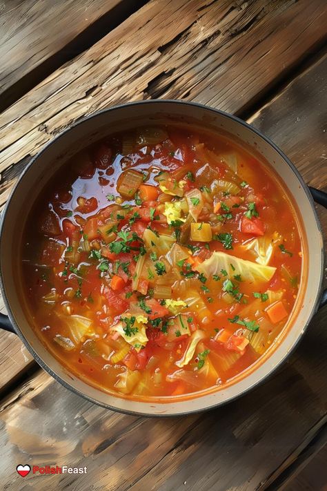 Warm up with a bowl of Zupa Gołąbkowa, the comforting Polish Stuffed Cabbage Soup. This hearty dish transforms gołąbki into and tasty soup. Polish Cabbage Soup, Stuffed Cabbage Soup, Polish Cabbage, Polish Stuffed Cabbage, Polish Soup, Tartare Recipe, Fruit Cake Recipe Christmas, Ukrainian Food, Favorite Soups