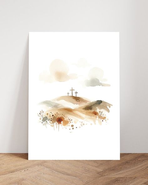 Three Crosses Minimal Modern Boho Christian Wall Art Poster Print Crucifixion Bible Scene Calvary Catholic Scripture Home Decor Frame Canvas - Etsy Simple Christian Artwork, Cross Wall Decor Ideas, Diy Christian Decor, Christian Illustration Art, Simple Christian Art, Christian Scripture Art, Bible Decor, Christian Canvas Art, Three Crosses