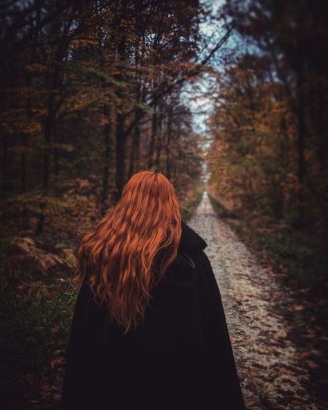 Redhead Witch, Whimsical Photoshoot, Rowena Macleod, Witchy Hair, Fantasy Digital Art, Animal Landscape, Can't Be Tamed, Autumn Witch, Witch Fashion