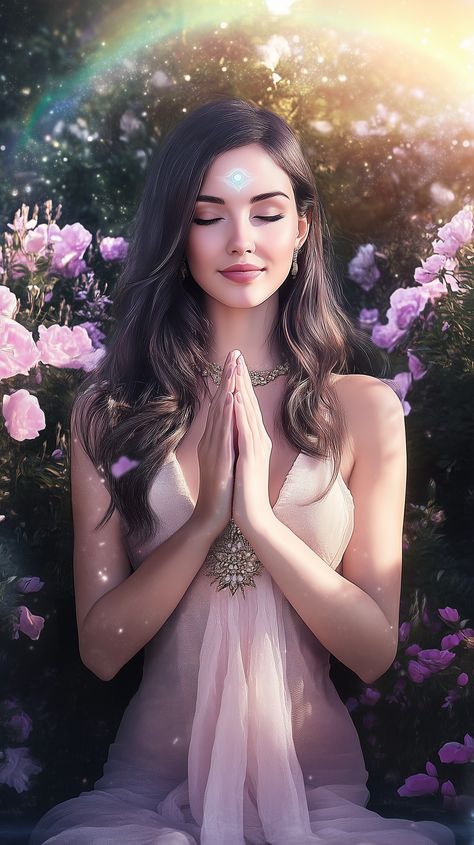 Divine Feminine Power, Divine Feminine Hinduism, Goddess Images Sacred Feminine, Goddess Energy Divine Feminine Wallpaper, Spiritual Artwork Divine Feminine, Girly Art Illustrations Beauty, Tarot Cards Art, Girly Art Illustrations, Power Of Prayer