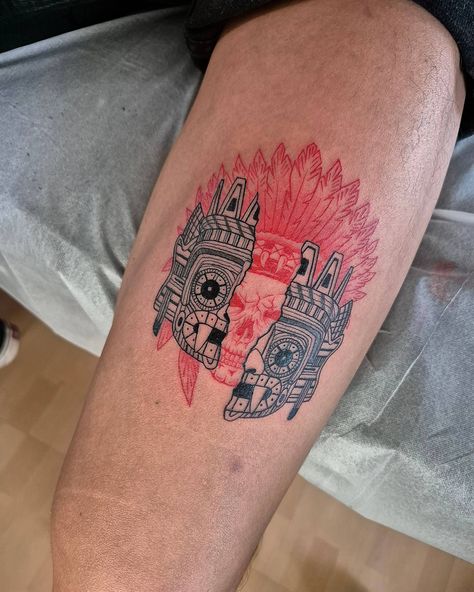 Dm Tattoo, Avatar Tattoo, Left Arm Tattoos, Jaguar Tattoo, Mayan Tattoos, Aztec Tattoo Designs, Soul Tattoo, Forearm Band Tattoos, Aztec Tattoo