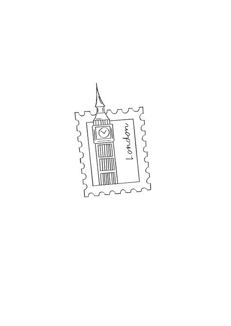 London England Tattoo Ideas, London Travel Tattoo, London Outline Drawing, London Flash Tattoo, London Related Tattoos, London Tatoos Ideas, Uk Stamp Tattoo, Simple London Tattoo, Minimalist London Tattoo