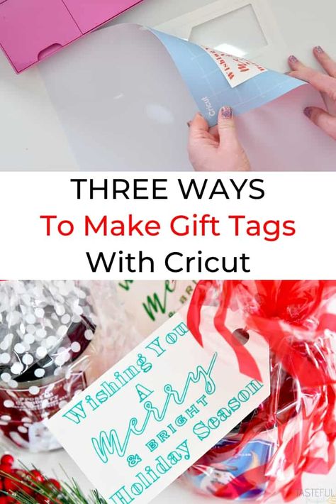 Making Tags With Cricut, Christmas Gift Tag Ideas Cricut, Cricut Print And Cut Gift Tags, How To Make Tags With Cricut, Cricut Thank You Tags, Christmas Gift Tags With Cricut, Circuit Gift Tags, How To Make Gift Tags With Cricut, Christmas Tags With Cricut