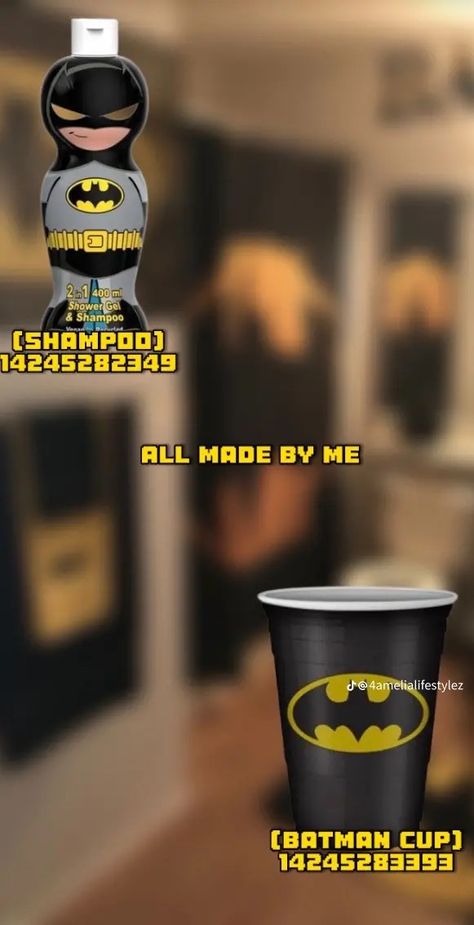 Batman Bloxburg Codes, Batman Decals Bloxburg, Boy Decal Codes, Batman Bathroom, Spiderman Bed, Batman Decals, Boys Room Decals, Men Bed, Batman Room