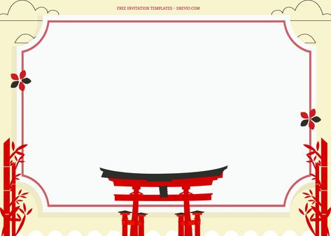 Awesome 8+ Japanese Wonderland Themes Birthday Invitation Templates Culture in each country is always surprising and brings out amazement, ranging from the diversity of food to the shape of the buildings and also the traditional clothes they use. It's great to have th... How To Make Invitations, Japanese Birthday, Japan Landscape, Christening Party, Free Printable Birthday Invitations, Free Printable Invitations, Birthday Card Template, Traditional Clothes, Printable Birthday Invitations