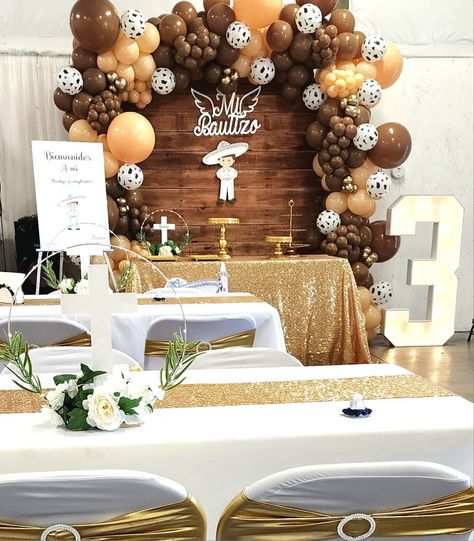 Western Bautizo, Bautizo Ideas Boy, Bautizo Ideas Decoracion, Baptism Themes, Baby 2024, Bautizo Ideas, Baby Backdrop, Cowboy Birthday, Baby Baptism