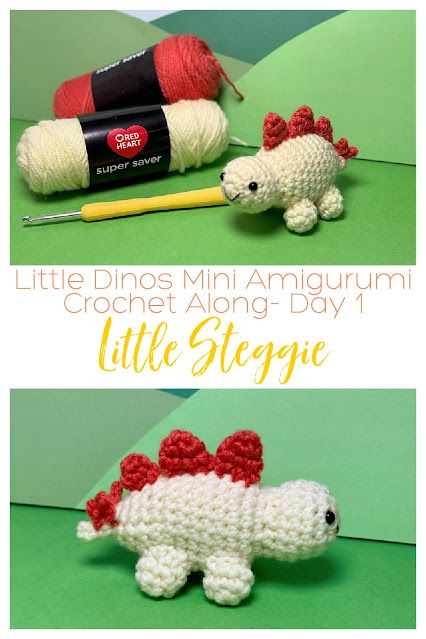 Amigurumi Stegosaurus, Tiny Amigurumi, Mini Amigurumi, Crochet Friends, Geek Crafts, Creative Crochet, Amigurumi Animals, Yarn Stash, Bobble Stitch