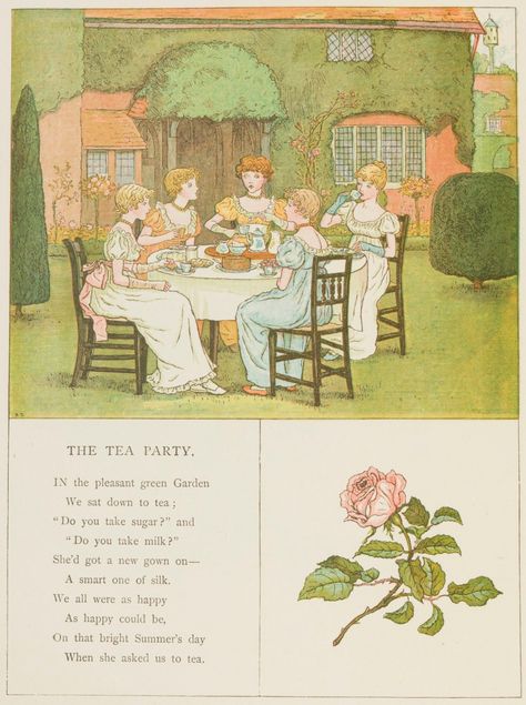 Marigold Garden, Royal Tea Parties, Garden Books, Kate Greenaway, Royal Tea, Tea Party Invitations, Vintage Tea Party, Royal Academy Of Arts, Tea Party Garden