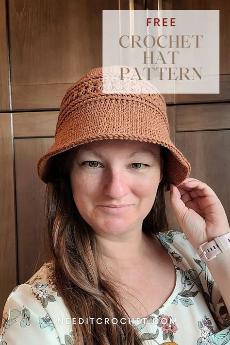 Easy Crochet Hat Pattern Free, Free Crochet Bucket Hat, Crochet Bucket Hat Free Pattern, Easy Crochet Bucket Hat, Crochet Bucket Hat Pattern, Crochet Hats Free Pattern Ladies, Crochet Washcloth Free, Baby Hat Free Pattern, Crochet Newsboy Hat