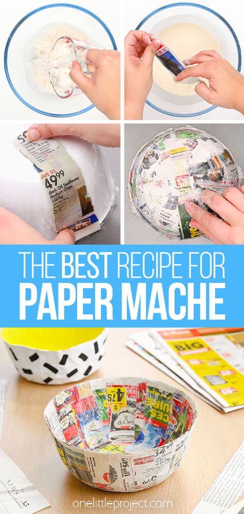 Plastic Bowl Crafts, Paper Mache Pinata, Paper Mache Recipe, Thanksgiving Stem, Paper Mache Paste, Paper Mache Pumpkins, Paper Mache Projects, Paper Mache Mask, Making Paper Mache