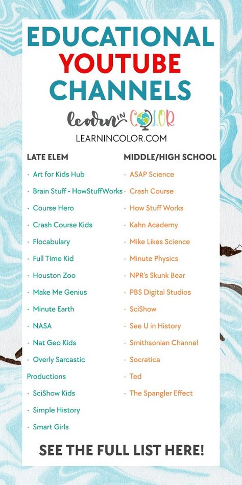 Educational Apps For Middle Schoolers, Fun Things To Do In The Classroom, How To Make To Do List For Students, Online Elementary School, Homeschool For High Schoolers, Best Online Homeschool Programs, K3 Learning Activities, Homeschool Youtube Channels, Prepare For 3rd Grade