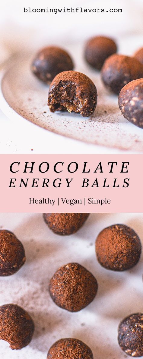 Chocolate Energy Balls Date And Cocoa Energy Balls, Energy Balls With Dates And Oats, Powerballs Recipe, Date Balls Recipe, Oat Energy Balls, Chocolate Energy Balls, Date Chocolate, Date Energy Balls, Banana Energy