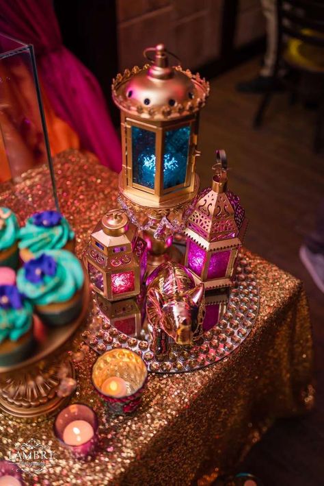 Moroccan Birthday Party Ideas | Photo 3 of 53 | Catch My Party Arabian Party Ideas, Morroco Theme Party, Moroccan Birthday Party Ideas, Persian Party Theme, Ameen Party Ideas, Moroccan Party Decor, Moroccan Birthday, Moroccan Theme Party, Shimmer Y Shine