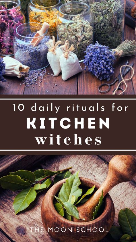 Kitchen Witchery: 10 Rituals for the Hearth Witch Kitchen Witch Decor, Hearth Witch, Witch Lighting, Kitchen Witch Recipes, Witchy Kitchen, Herbs Tea, Medicinal Herbs Garden, Kitchen Witchery, Kitchen Magic