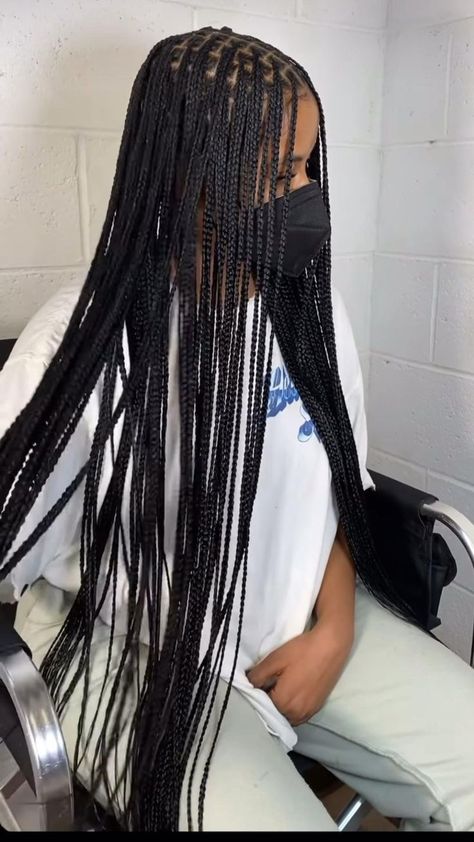 Gorgeous flowing knotless braids! in 2022 Big Box Braids Hairstyles, Box Braids Hairstyles For Black Women, Braided Cornrow Hairstyles, Cute Box Braids Hairstyles, Protective Hairstyles Braids, Hair Twist Styles, Cool Braid Hairstyles, Girls Hairstyles Braids, Hot Hair Styles