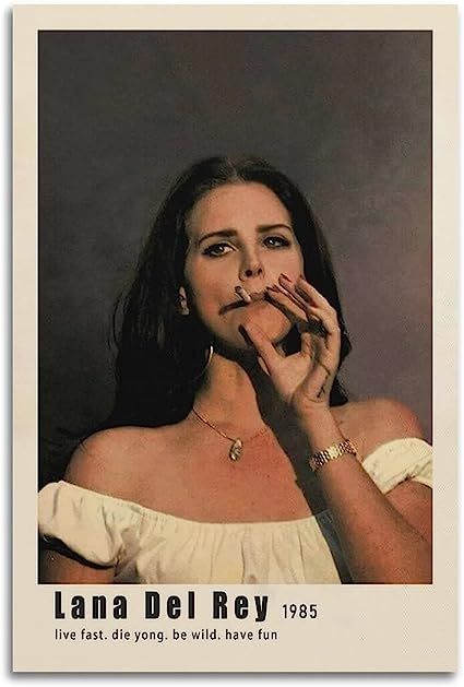 Lana Del Rey Poster Vintage, Lana Del Rey Poster, Posters On Wall Bedroom, Canvas Wall Art Living Room, Living Room Poster, Vintage Room Decor, Dorm Posters, Art Cover, Lana Del Ray